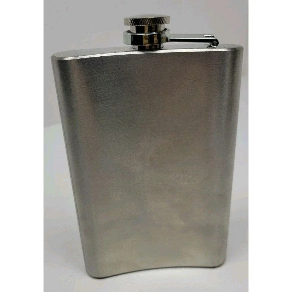 Galicia Coat of Arms Stainless Steel 9 oz Vintage Flask
